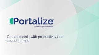 Create portals with productivity and speed in mind