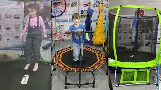 Playtime Extravaganza! Kids Having a Blast on Our Trampoline at the Exhibition!