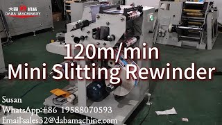 DABA 320mm Mini Label Slitting And Rewinding Machine With Turret Rewinder in Stock#label #slitter