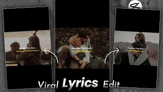 Reels Trending Lyrics video Editing On Capcut ~ Capcut Viral Lyrics video Editing