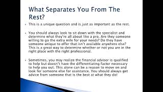 The Top Questions To Ask Your Financial Advisor