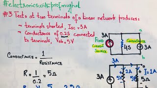 #3 FE-PE Exam | Calculating conductance and current source in a linear network with 2 open terminals