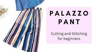 Kids Palazzo Pants Cutting and Stitching in #Malayalam | How to cut and sew kids #Plazo pants