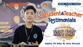 Student & Teacher Testimonials KBS Day 2023