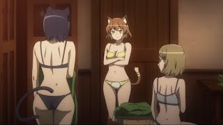 Waitress Fan Service Undress Scene - Danmachi Season 5 Episode 2