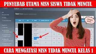 NISN SISWA TIDAK MUNCUL? INI PENYEBAB UTAMNYA LANGSUNG TERBIT NISN SISWA DI VERVAL PD