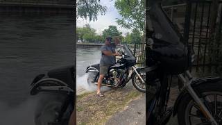 Wild Harley Burnouts on The River