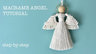 Macrame angel tutorial step by step - DIY Christmas Tree Ornaments