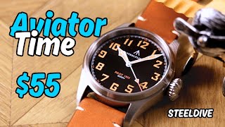 STEELFLIER SF740 Review - Can STEELDIVE - STEELFLIER Make BUDGET Pilot Watches??