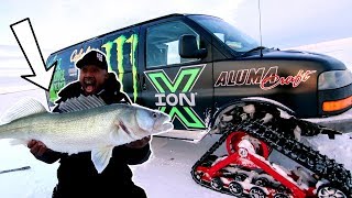 This Machine can Fish ANYWHERE..... (HUGE Walleye!!!)