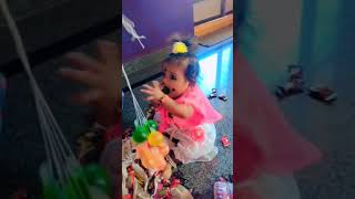 Cute baby playing