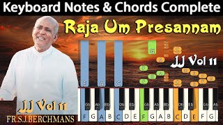 Raja Um Presannam Pothumaiya Keyboard Notes | ராஜா உம் பிரசன்னம் போதுமையா | Berchmans | JJ Vol 11