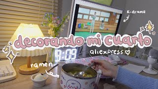 🥨decorando mi habitación con cosas de aliexpress 🌸 soft cozy room☕ sofiapricot