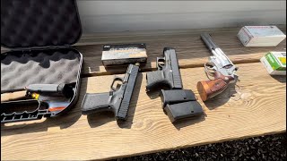 Steel plates VS glock19, glock29, & A 357. magnum Smith & Wesson