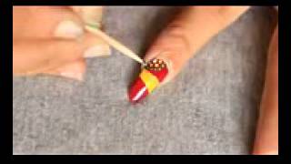 TAPE Nail Art tutorial   Bandhej design inspired Easy nails art design