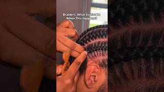 Do you keep braiding and gel it down later, or clip it with a scissors or go back and make it right?