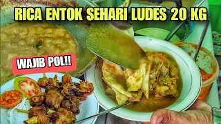 SEHARI 20 KG ENTOK !! RICA ENTOK TONGSENG DAN BUBUR NYA TOP !! YANG GORENG PAKE SAMBAL BAWANG !!