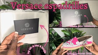 Versace Espadrilles | Unboxing/Try On | The Pimpstress