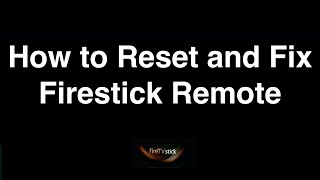 How to Reset and Fix Firestick Remote  (2024)