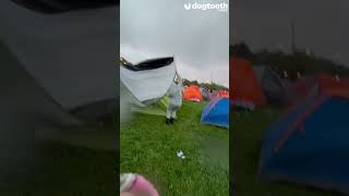 Festival-Goer Grapples With Flyaway Tent || Dogtooth Media