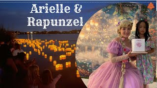 Arielle met Rapunzel at Water Lanter Festival(Memorial Park Colorado Springs)