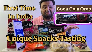 Tasting NEW Snacks for the FIRST TIME EVER!! Coca-Cola Oreo Review | Yummy Chocolate Tasting Vlog