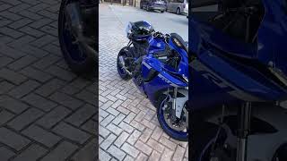 Yamaha r1 with race fit exhaust sound #shorts #r1