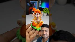 Ganpati idol making with clay 🙏🙏 Ganpati Bappa morya 🙏❤️ #shorts #viralvideos #ganpatibappa #ganesh