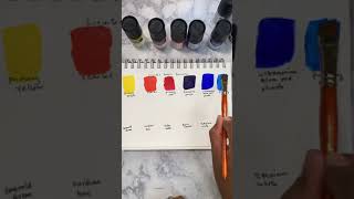 Swatching Liquitex Acrylic Gouache #shorts