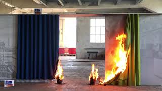 Comparative Burning Test - Trevira CS vs.Non-FR fabric