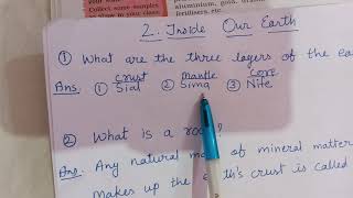 MY STEP NCERT class 7 geography lesson 2 INSIDE OUR EARTH Question answers