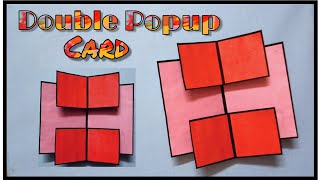 Double Popup Card Tutorial | Handmade Popup Card Ideas| Double Sided Step Pop Up Card|Handmade Card|