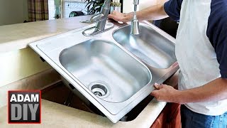 How to Replace & Install a Kitchen Sink / Cast-Iron to Stainless-Steel