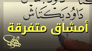 أمشاق متفرقة في خط النسخ بقلم الأستاذ زكي الهاشمي