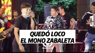 Viene la paloma, el Mono Zabaleta quedó loco al subirse joven a interrumpirle el show