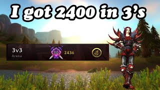 I got 2400 in 3's | Rank 1 Retribution Paladin PvP | WoW DF S3 (10.2)