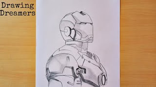 How to Draw Iron Man Pencil Sketch || Pencil sketch easy