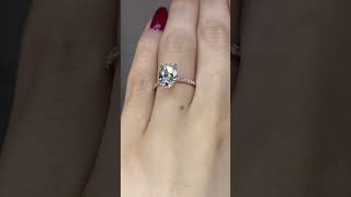 2ct Oval Diamond Two-Tone Engagement Ring - "Madison"