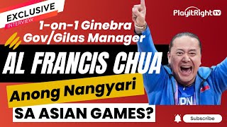 Exclusive: 1-on-1 Ginebra Gov/Gilas Manager Alfrancis Chua! Anong Nangyari sa Asian Games?