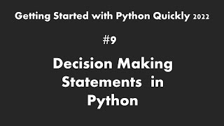 Decision Making Statements in Python I if-else | If-elif-else