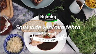 Sous-vide vepřová žebra