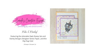 Make It Monday! Flip Flap Card with Dainty Designs and Adorable Owls