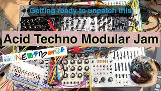 Modular Acid Techno Jam with TR-909 for upcoming Unpatching Modular Synth Rack Performance