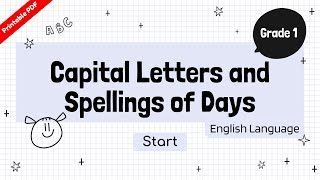 10 Capital Letters and Spellings of Days Questions Quiz