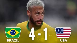 Peak Neymar Magic Show !!! USA vs Brazil (1-4) Full Review .