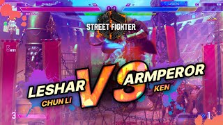 SF6 → LeShar (Chun Li) vs armperor (Ken) - Street Fighter 6