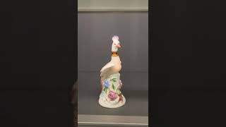 Antique porcelain figural scent bottles in Gardiner museum Toronto. Meissen #Nymphenburg#Chelsea