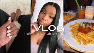 maintenance vlog | hair, nails, target haul + girls night out | Abiola K.