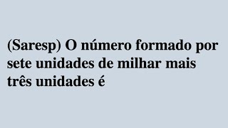 #MF6 Números naturais - questão 1 | Matemática 6º ano