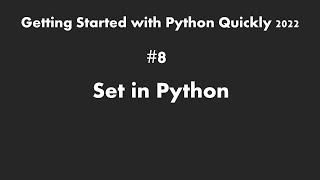 Set in Python